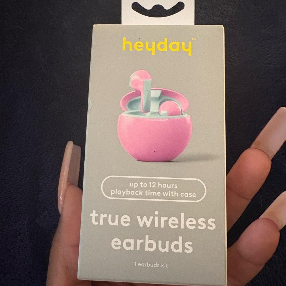 Heyday Pink Earbud Headphones True Wireless